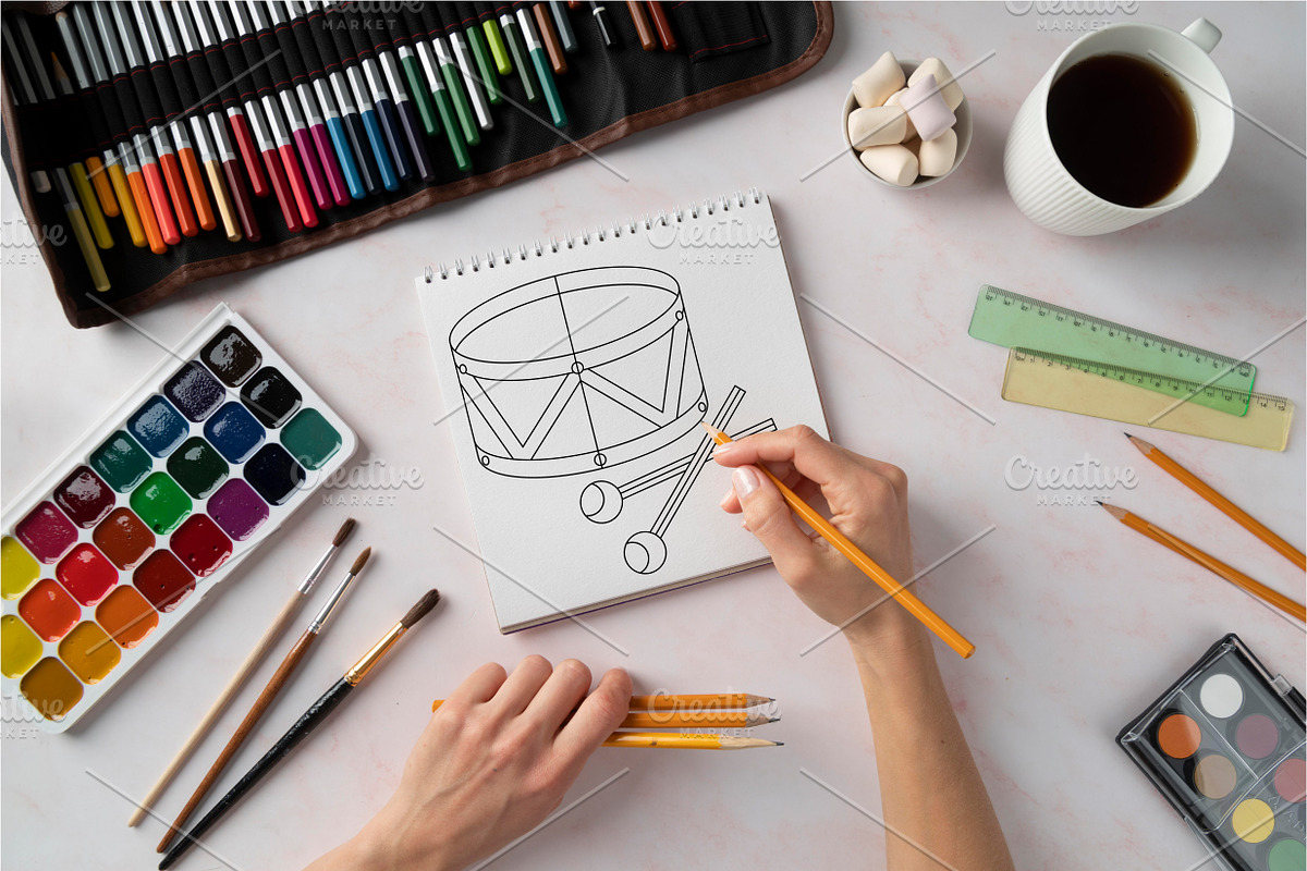 100 Vector Toys Coloring Pages, an Illustration by Blue Digital Studio
