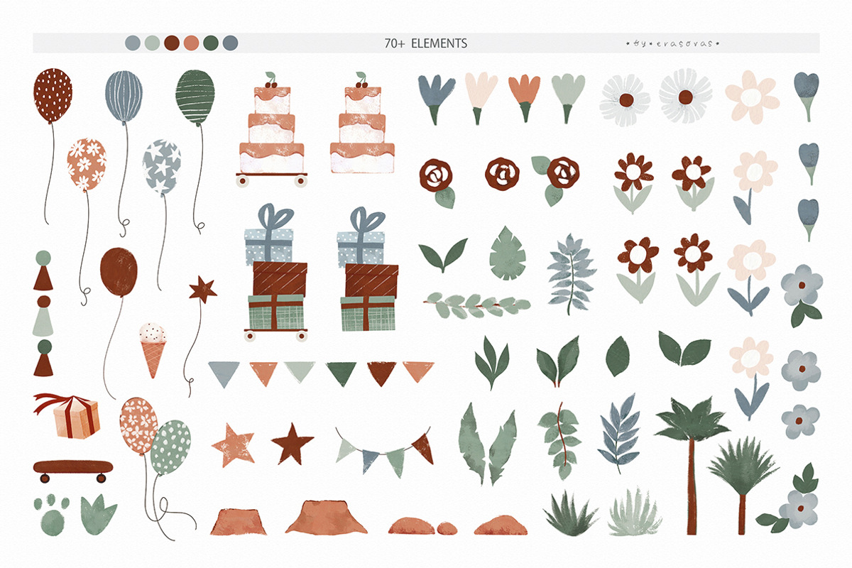 HAPPY DINO graphic set, an Object Graphic by erasovas (Photo 11 of 13)