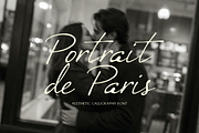 Portrait de Paris Signature Font, a Script Font by gafaroff studio (Thumbnail 1 of 12)