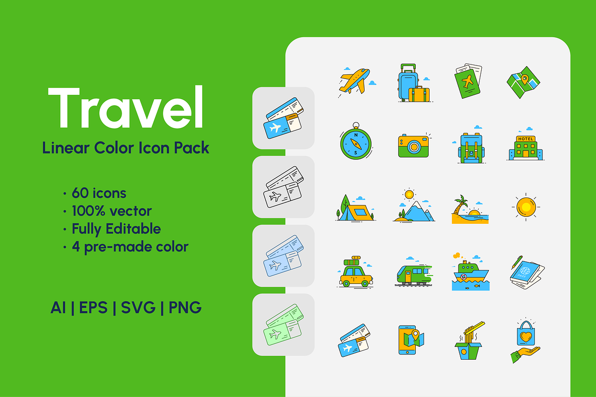 Premium 60 Icons Set - 100% Editable, a Duotone Icon by AgtoNugroho (Photo 1 of 5)