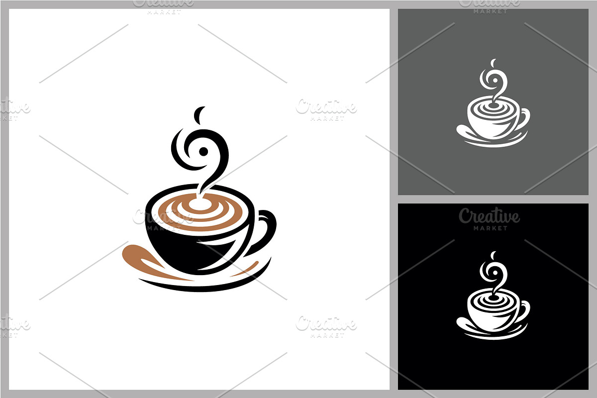Coffee Cup Logo with Steam Swirl, a Branding & Logo Template by quadrazo (Photo 1 of 2)