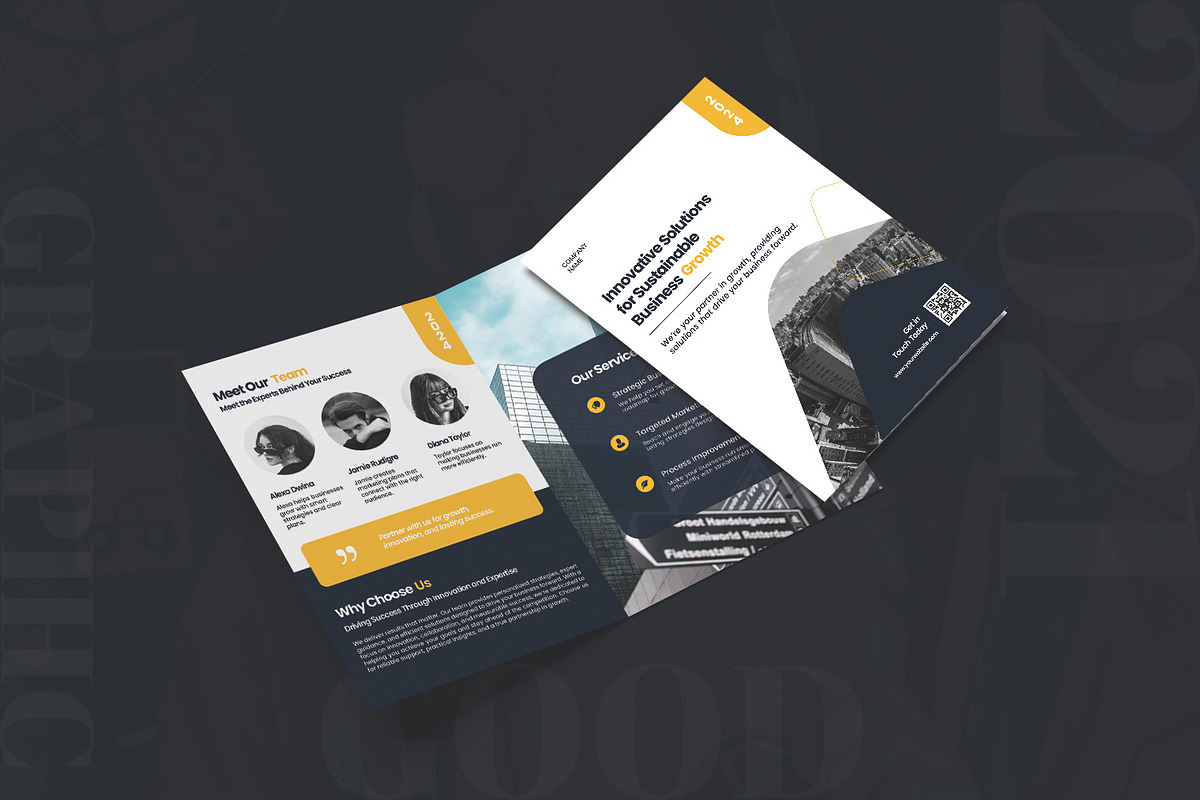 Business Company - Bifold Brochure, a Brochure Template by AQR Studio (Photo 2 of 2)
