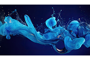 joy dark blue abstract background ai, a Background Photo by pikepicture