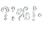 Transparent Glassy Alphabet, Numbers, an Illustration by Stellalunarts (Thumbnail 5 of 5)