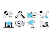 People and email marketing, a Person Illustration by PureSolution (Thumbnail 2 of 6)