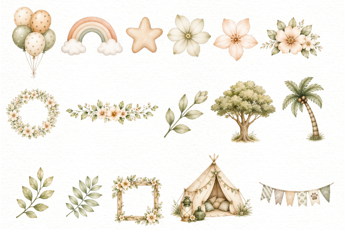 Safari Animals Clipart, an Animal Illustration by Villa 11 Estudio (Photo 3 of 7)
