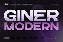 Giner Modern - Logo Font Family