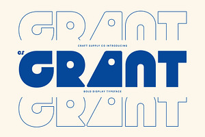 CS Grant – Display Typeface, a Sans Serif Font by Craft Supply Co.