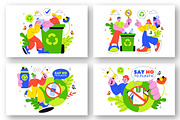 10 Plastic Waste Reduction, a Person Illustration by denayunebgt (Thumbnail 3 of 4)