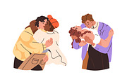 Love couples kiss with passion set, a Person Illustration by Good Studio (Thumbnail 13 of 19)
