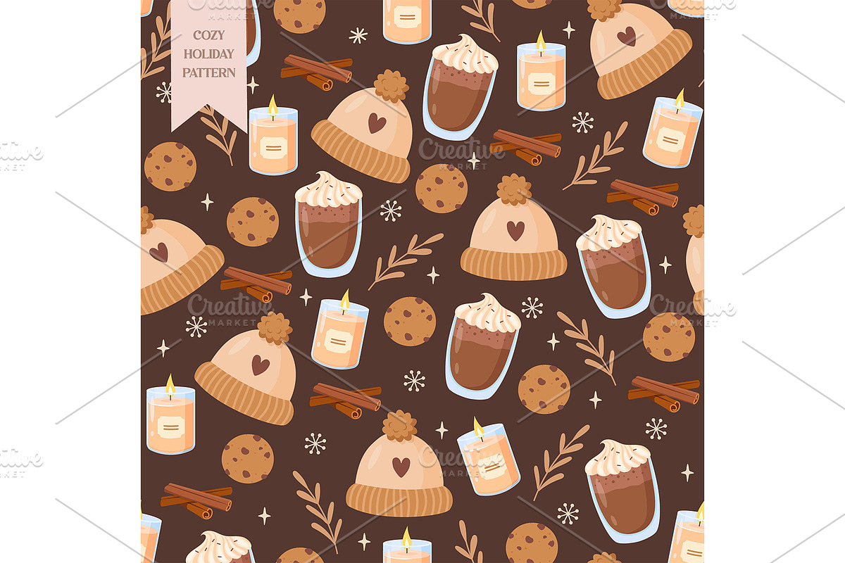 Winter holiday pattern, a Pattern Graphic by Elen_Art (Photo 2 of 3)