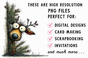 Peeking Christmas Animal Clipart, an Illustration by Libby Wishes (Thumbnail 3 of 7)