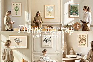 20 Frame Mockups with Person