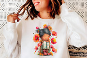 Whimsical girl and flower spring PNG, an Illustration by SinaCreation (Thumbnail 10 of 11)