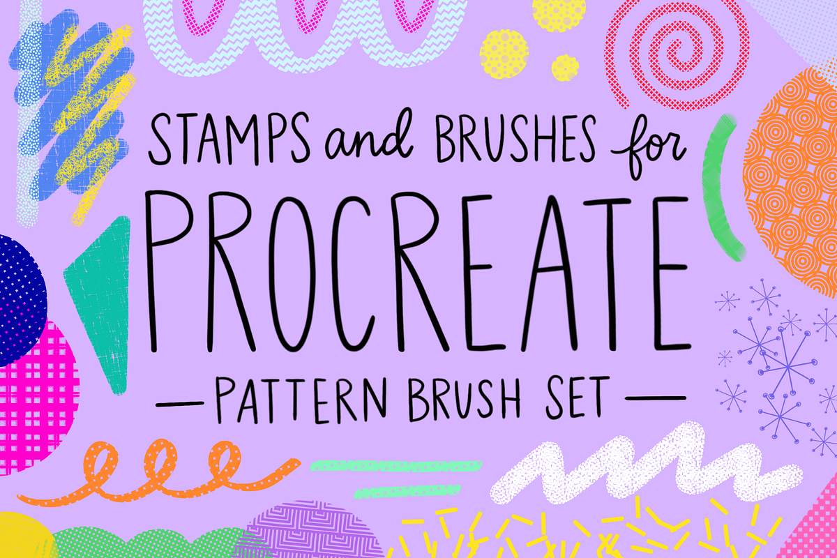 Procreate Pattern Brush Set, a Brush Add-On by Positively Present (Photo 1 of 12)