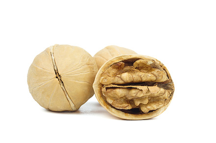 Walnuts isolated on white background, a Food & Drink Photo by AlexBush