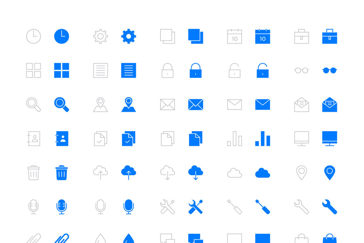 500 Universal Mobile Icons preview 2