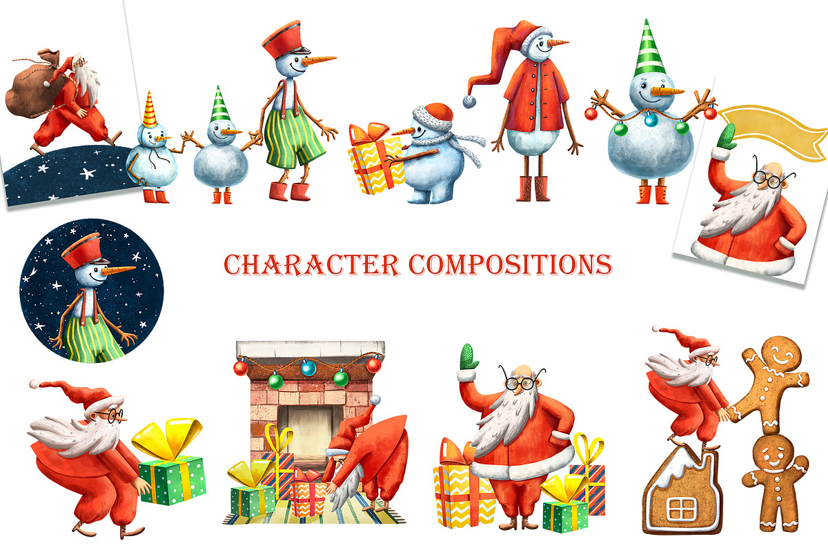 Christmas Story - Clipart Set, an Illustration by Mashamashastu (Photo 8 of 13)