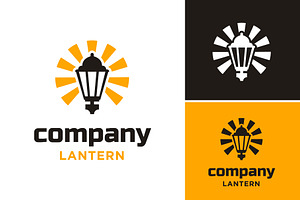 Classic Street Lamp Lantern Logo, a Branding & Logo Template by funpixel