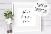 Square Frame Mock Up Photography, a Print Template by Pixomize (Thumbnail 1 of 2)