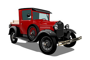 Vector retro truck