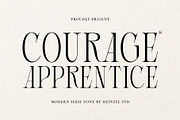 Courage Apprentice Serif Font, a Serif Font by Heinzel Std (Thumbnail 1 of 11)