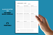 Grocery Shopping List Printable PDF, a Print Template by GraphiCarola (Thumbnail 3 of 3)