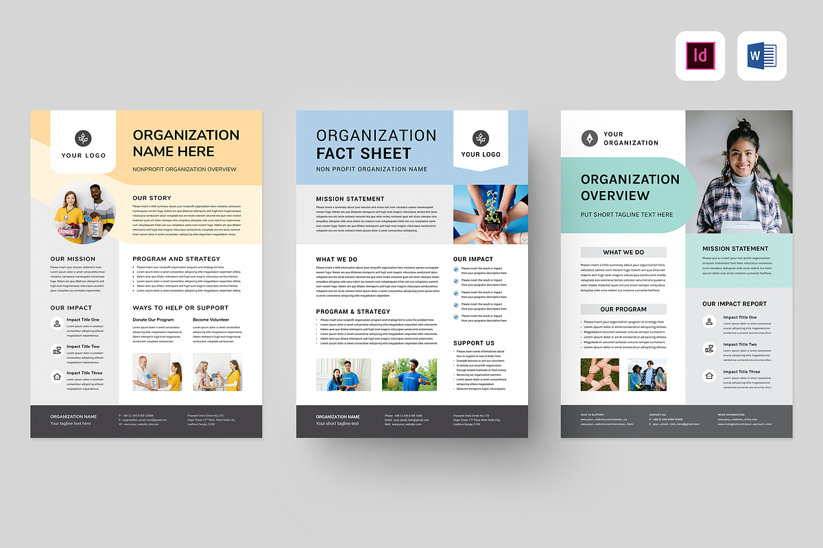 Nonprofit Organization Fact Sheet, a Flyer Template by Leaflove (Photo 1 of 6)