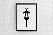 Lamp Silhouette SVG, a Technology Illustration by newminddesign (Thumbnail 2 of 5)