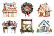 Christmas Home Clipart Bundle, an Illustration by Daily.Designs (Thumbnail 3 of 5)