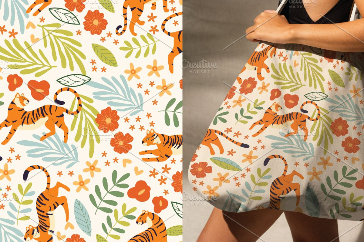 Tigers - 44 Seamless Patterns, a Pattern Graphic by Blue Lela Design (Photo 13 of 13)