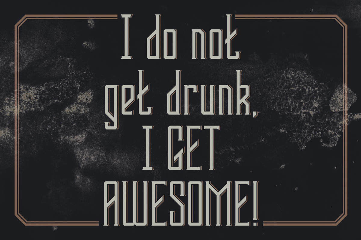 Bootleggers font preview 2