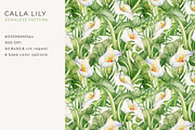 Calla Lily Seamless Pattern, a Pattern Graphic by PicByKate (Thumbnail 2 of 13)