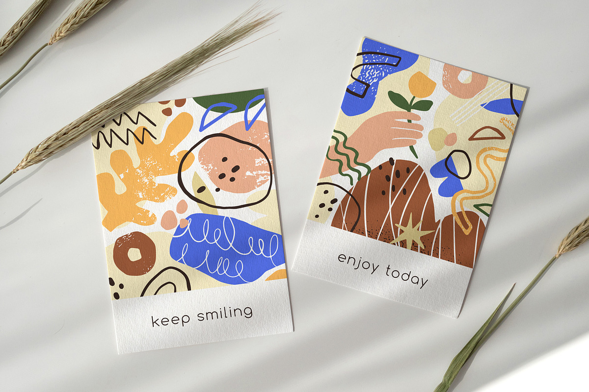 Trendy cards with abstract pattern, a Decorative Illustration by Good Studio (Photo 5 of 6)