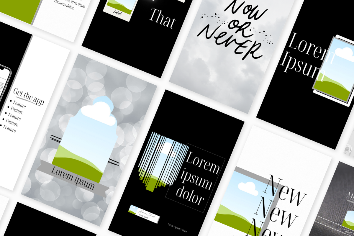 455 Canva Black Instagram Template, a Social Media Template by Emerald Eyes Design (Photo 12 of 12)