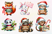 Merry Christmas Animals Clipart, an Illustration by Dream Creation (Thumbnail 3 of 7)