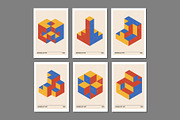3D Geometry Printable Wall Art Set, a Background Graphic by C Design Studio (Thumbnail 16 of 28)