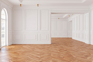 Classic white interior mockup