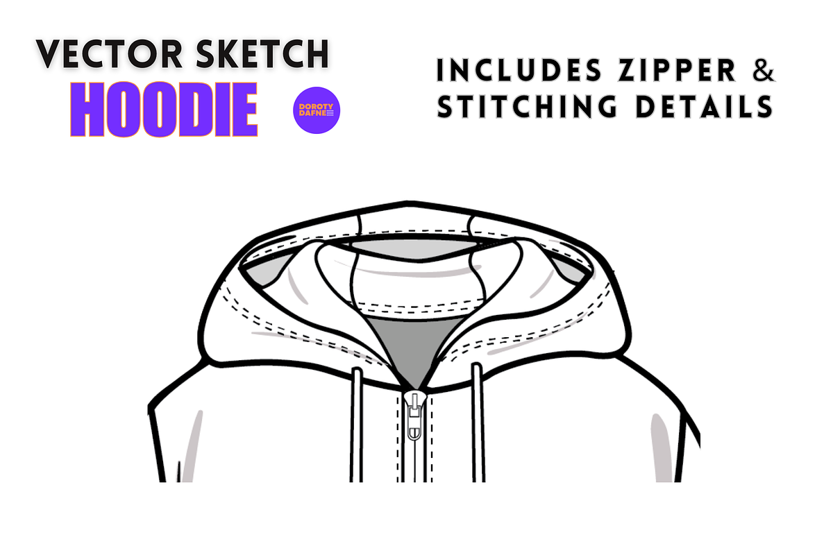 Zip Up Hoodie, an Apparel Mockup by Doroty Dafne Designs (Photo 4 of 7)