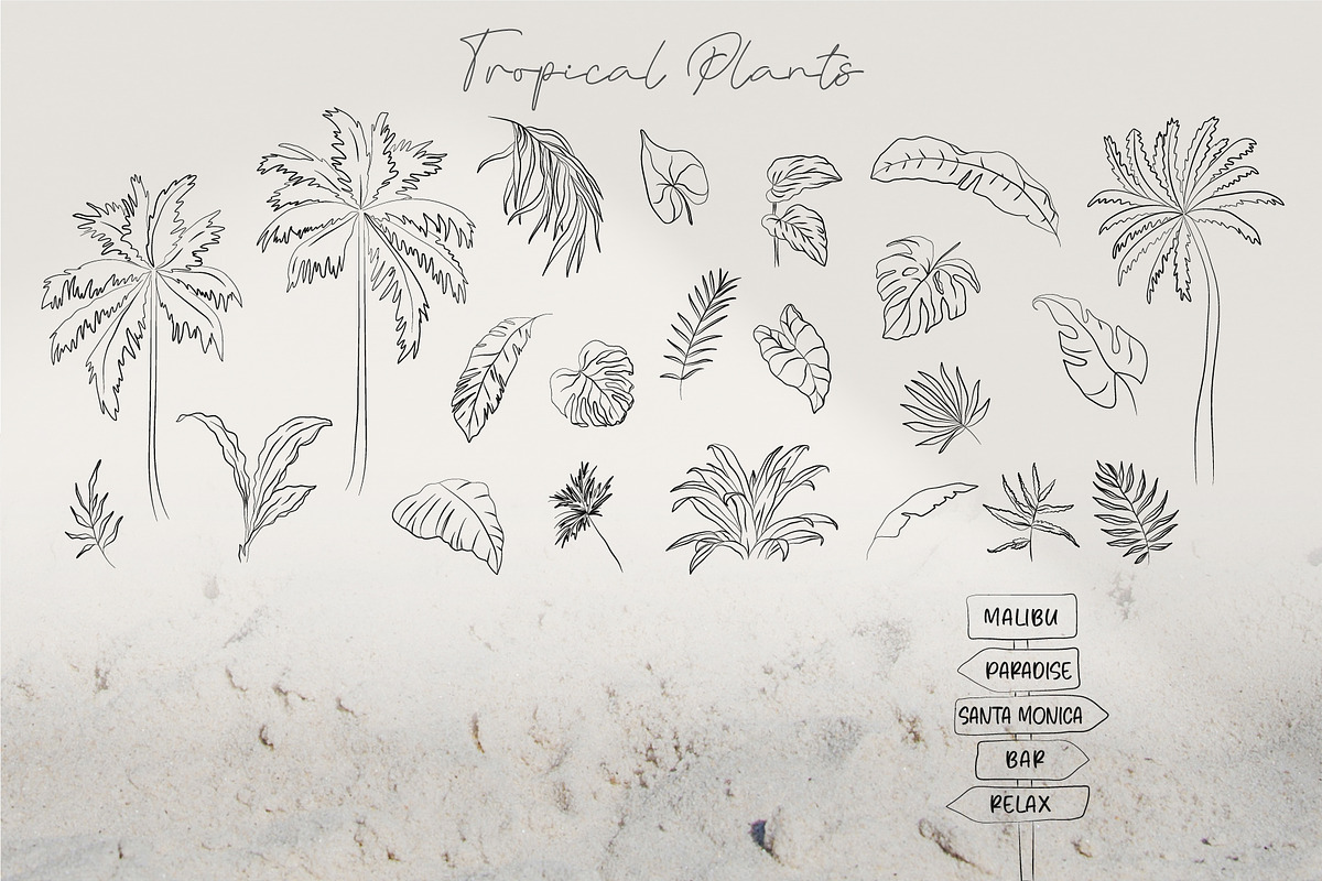 Line Beach Vibes – Summer Clipart, a Decorative Illustration by La Petite Line Art (Photo 8 of 13)