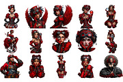 Gothic Steampunk Woman Clipart, an Illustration by DreamArtGraphic (Thumbnail 2 of 4)