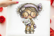 Whimsical Valentine Boy Clipart, an Illustration by designcity5 (Thumbnail 5 of 5)