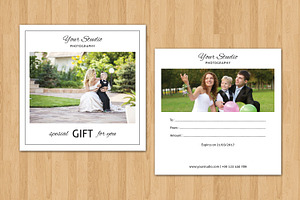 Photographer Gift Card Template-V10, a Card Template by Template Shop