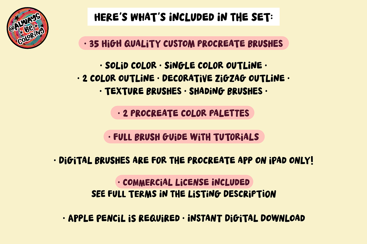 Procreate Magic Outline Brush Set, a Brush Add-On by AlwaysBeColoring (Photo 3 of 13)