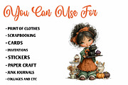Halloween mom clipart, a Seasonal Illustration by CreationArt (Thumbnail 5 of 7)