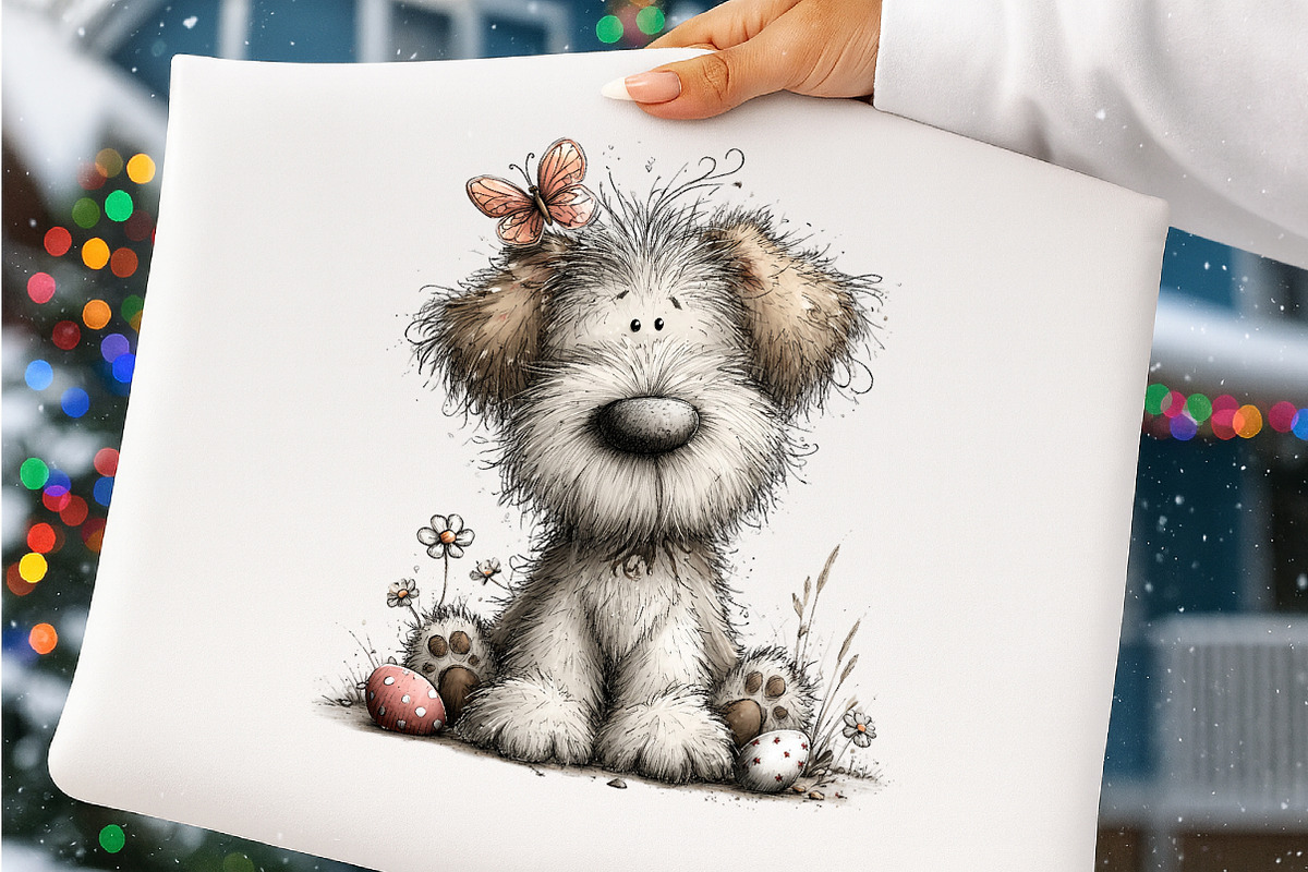 Whimsical easter dog clipart, an Illustration by SinaCreation (Photo 10 of 11)