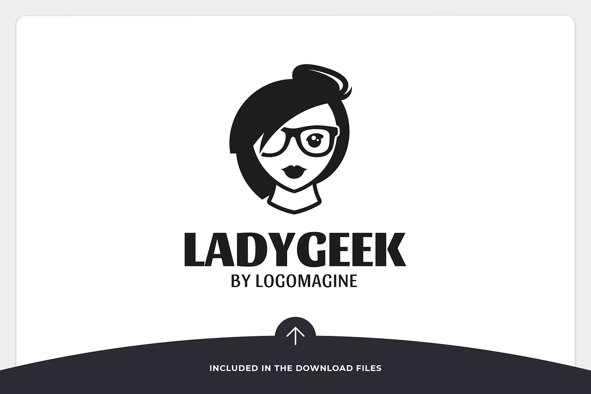 Lady Geek Logo Template, a Branding & Logo Template by LOGOMAGINE (Photo 10 of 16)