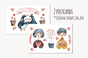 Watercolor Valentine's Day, an Animal Illustration by talloshau's illustrations (Thumbnail 7 of 8)
