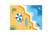 Summer Beach Elements Vector, an Object Graphic by jahid234 (Thumbnail 6 of 13)