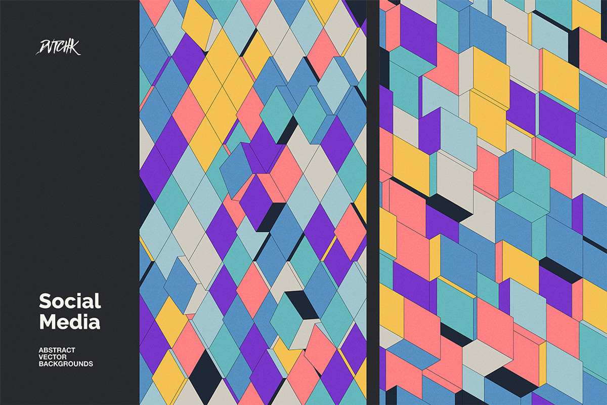 Social Media Vector Backgrounds V 04, a Background Graphic by dvtchk (Photo 4 of 9)